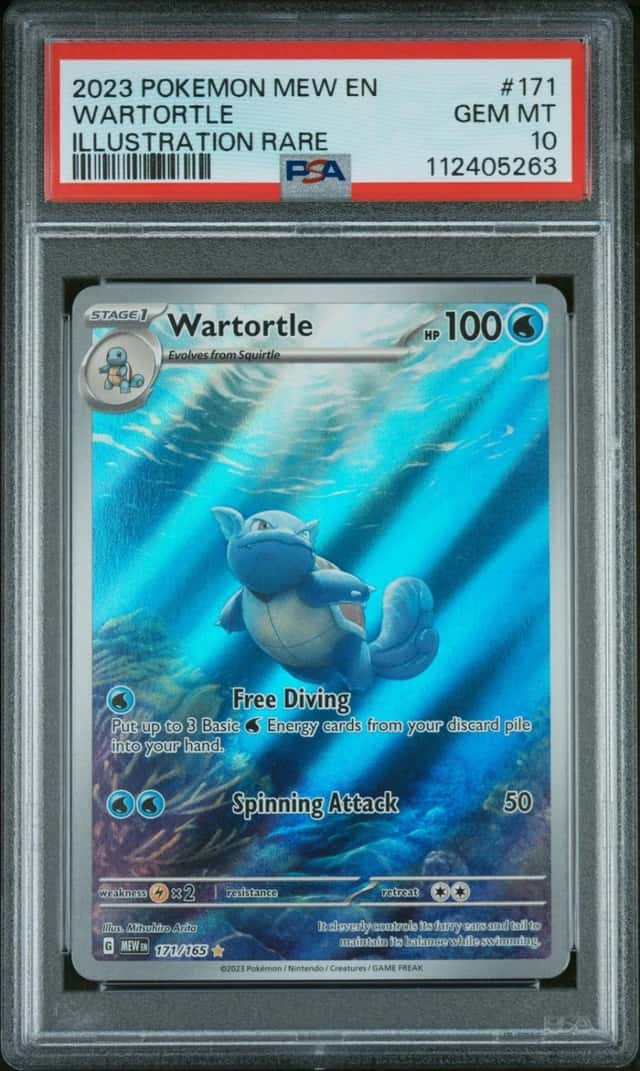 Pokemon Wartortle 151 171/165 Illustration Rare PSA 10 Gem Mint