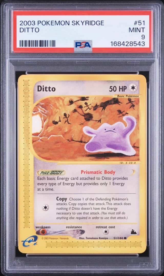 Pokemon Ditto Skyridge 51/144 PSA 9 Mint
