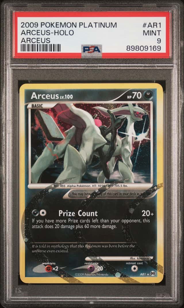 Pokemon Arceus Holo Platinum Arceus AR1 PSA 9 Mint