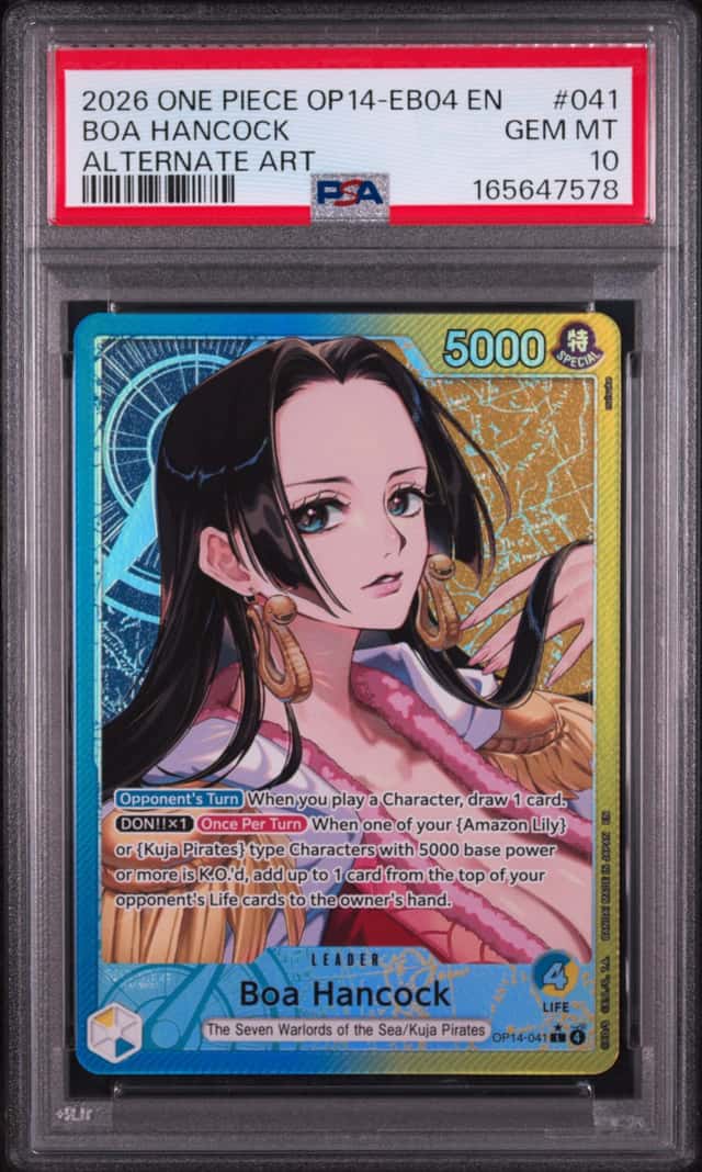 One Piece Boa Hancock Op14-Eb04-The Azure Sea's Seven 041 Alternate Art PSA 10