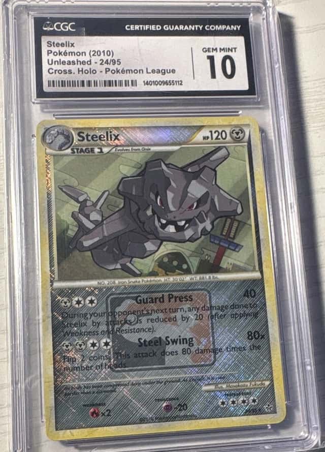 Steelix 24/95 Unleashed Cross Hatch Holo Pokemon League 2010 CGC 10 English
