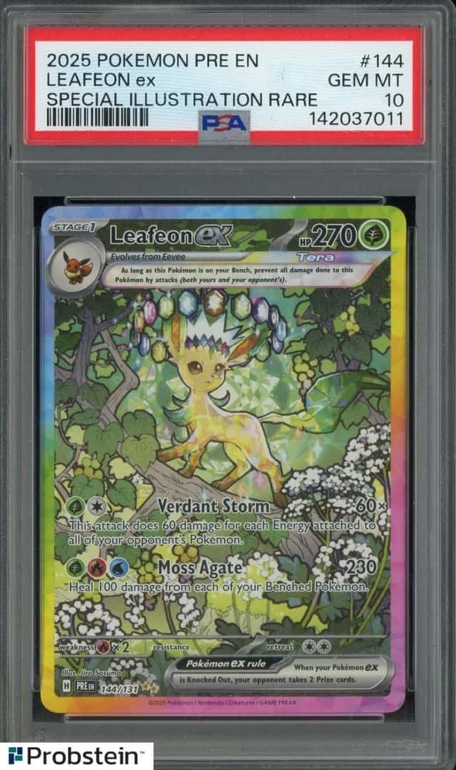 2025 Pokemon PRE EN #144 Leafeon ex Special Illustration Rare PSA 10 GEM MT