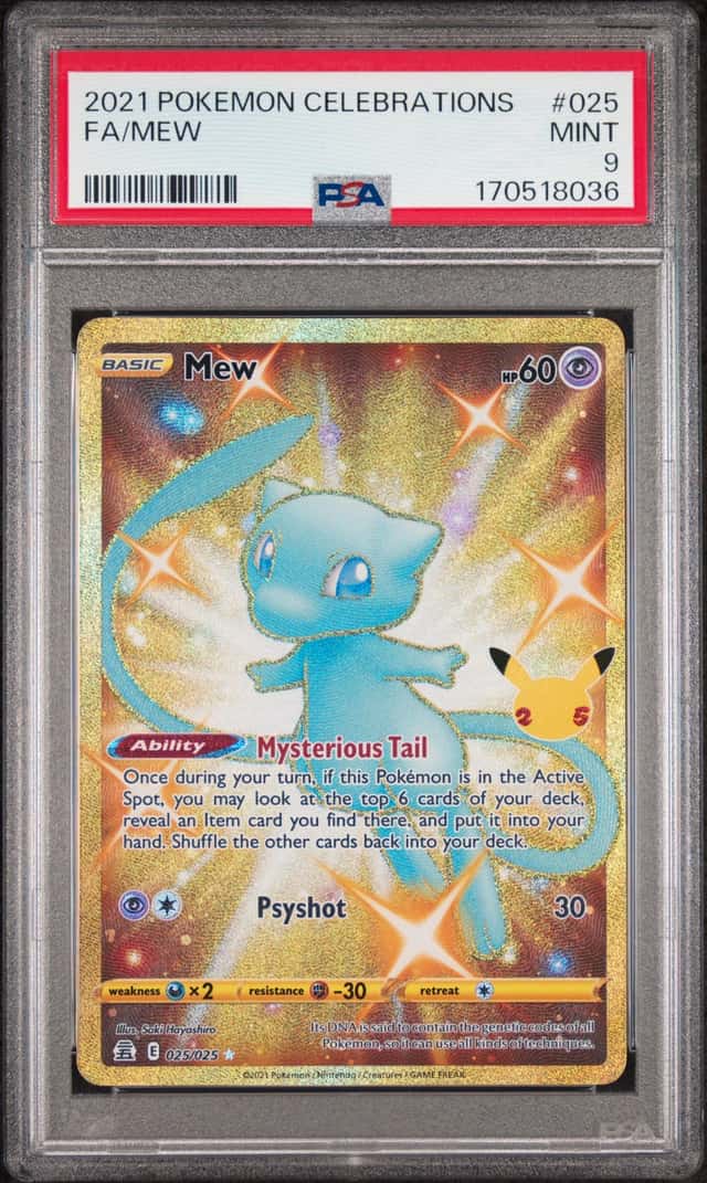 2021 POKEMON CELEBRATIONS #025 FULL ART/MEW PSA 9