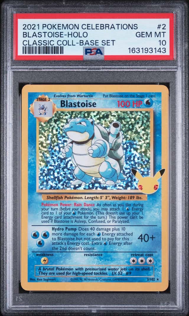 Pokemon 2021 Blastoise 2 Holo Celebrations Classic (Collection) GEM MINT PSA 10
