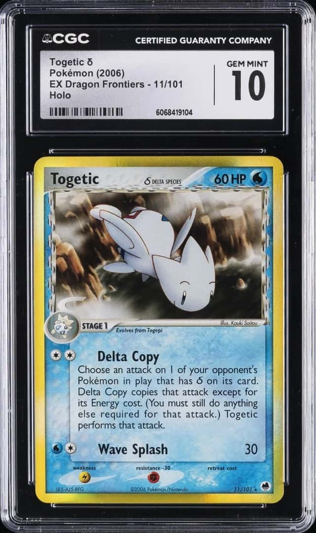 2006 POKEMON EX DRAGON FRONTIERS HOLO #11 TOGETIC CGC 10 GEM MINT