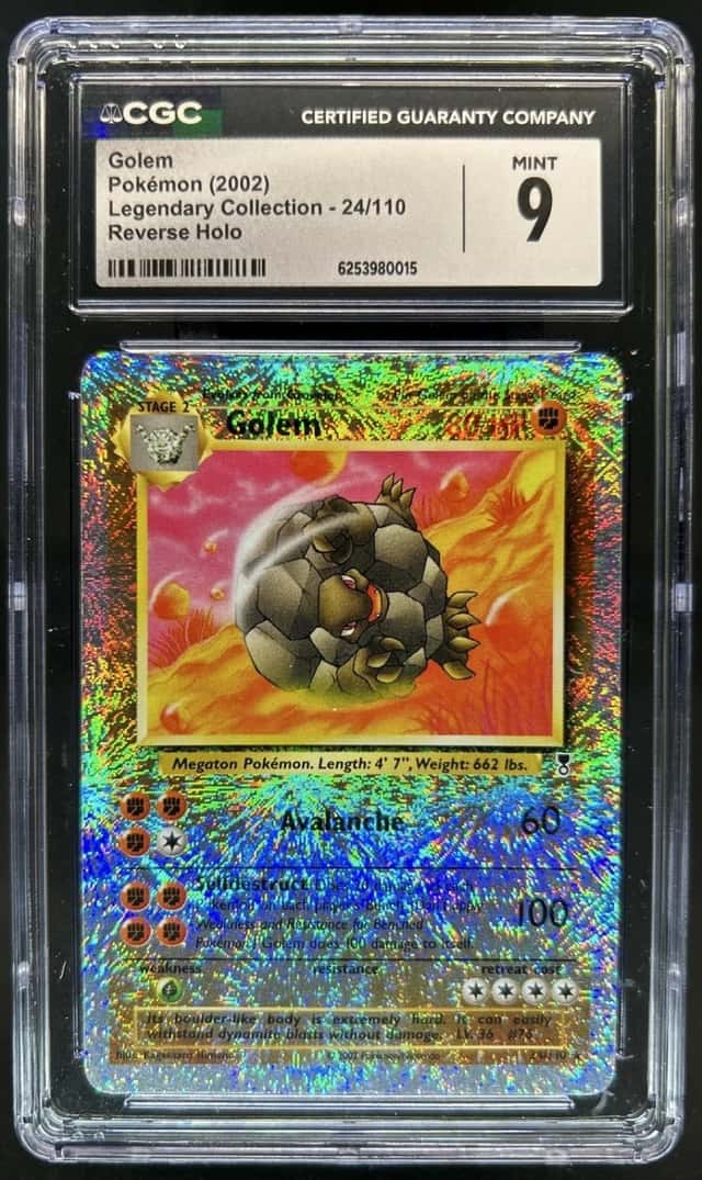 2002 Pokemon Legendary Collection Golem Reverse Holo #24/110 CGC 9 MINT