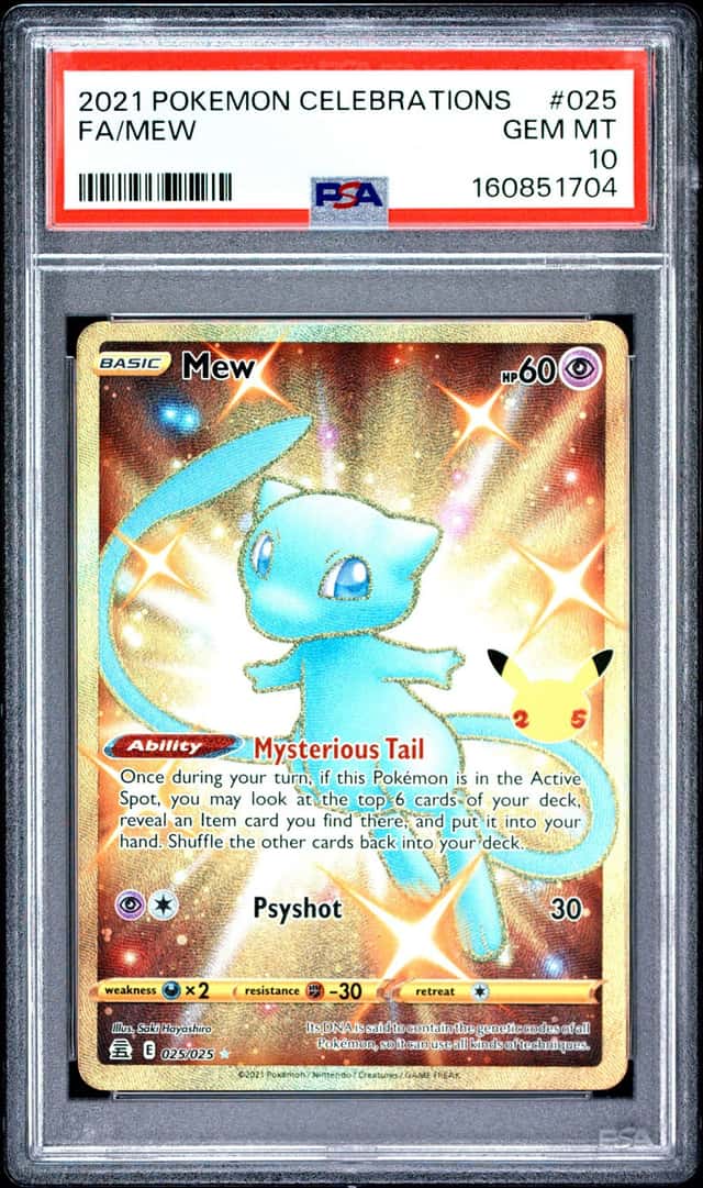 2021 POKEMON CELEBRATIONS #025 FULL ART/MEW PSA 10