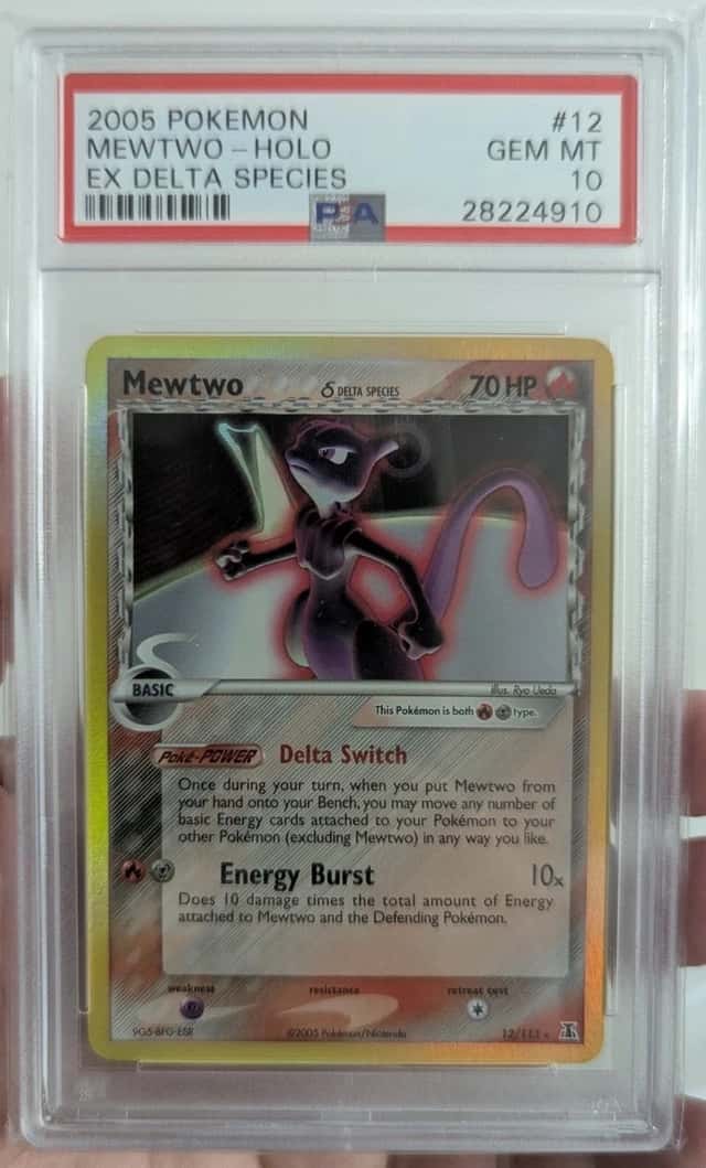 2005 Pokemon EX Delta Species Mewtwo Holo #12 PSA 10