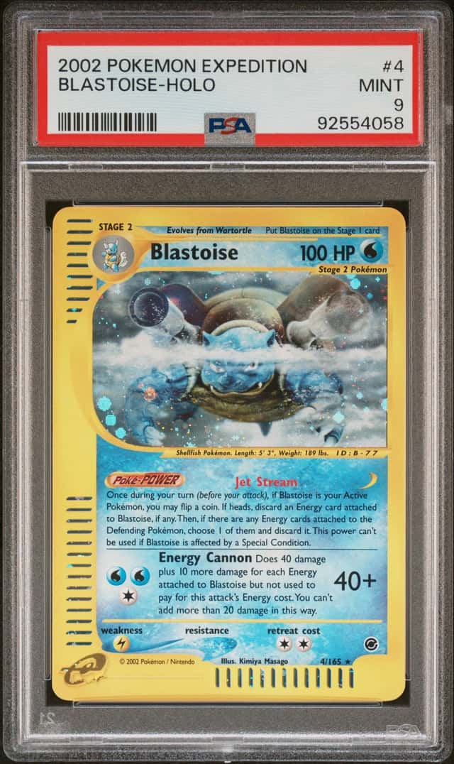 2002 Pokemon Expedition Blastoise Holo #4/165 PSA 9