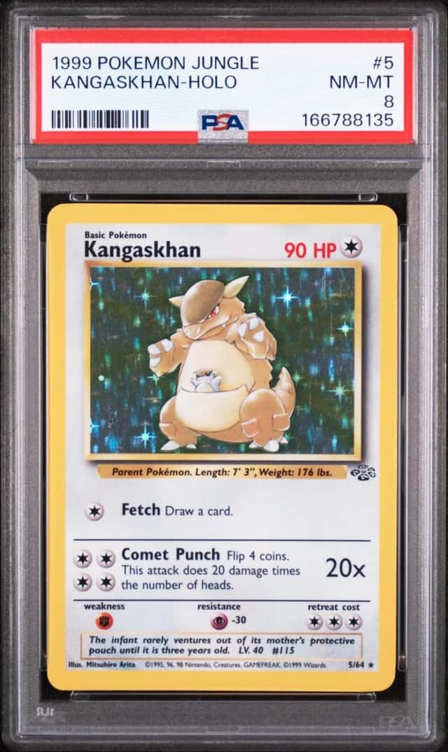 1999 POKEMON JUNGLE #5 KANGASKHAN-HOLO PSA 8