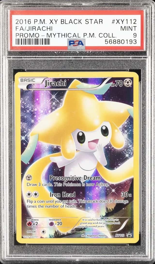 2016 POKEMON XY MYTHICAL POKEMON COLLECTION #XY112 FULL ART/JIRACHI PSA 9