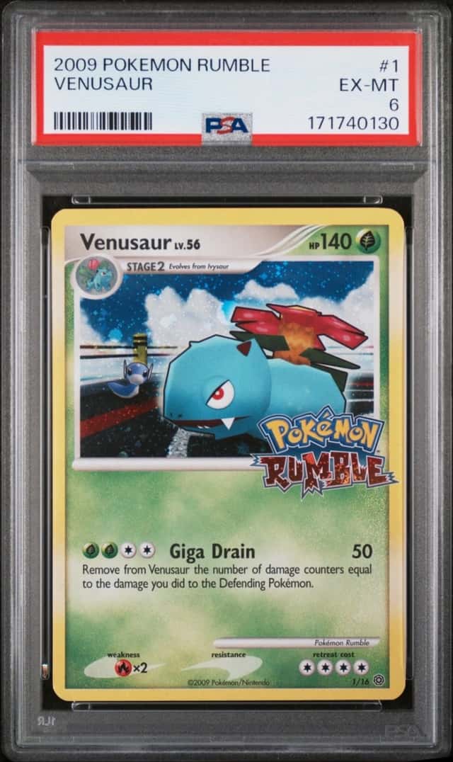 2009 POKEMON RUMBLE #1 VENUSAUR PSA 6