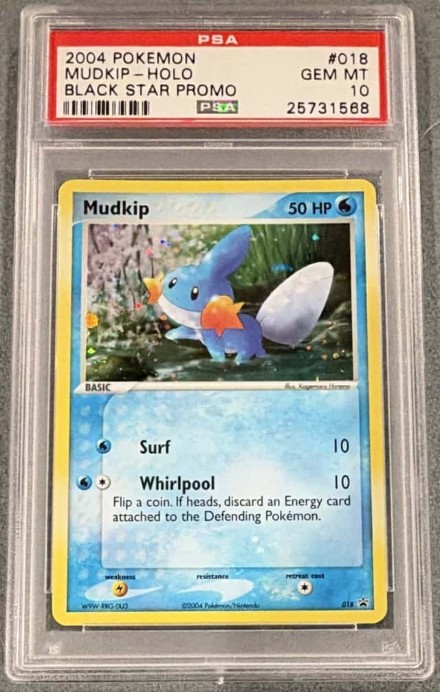 Pokemon Mudkip 018 Black Star Promo Holo 2004 Pokémon TCG PSA 10 Graded
