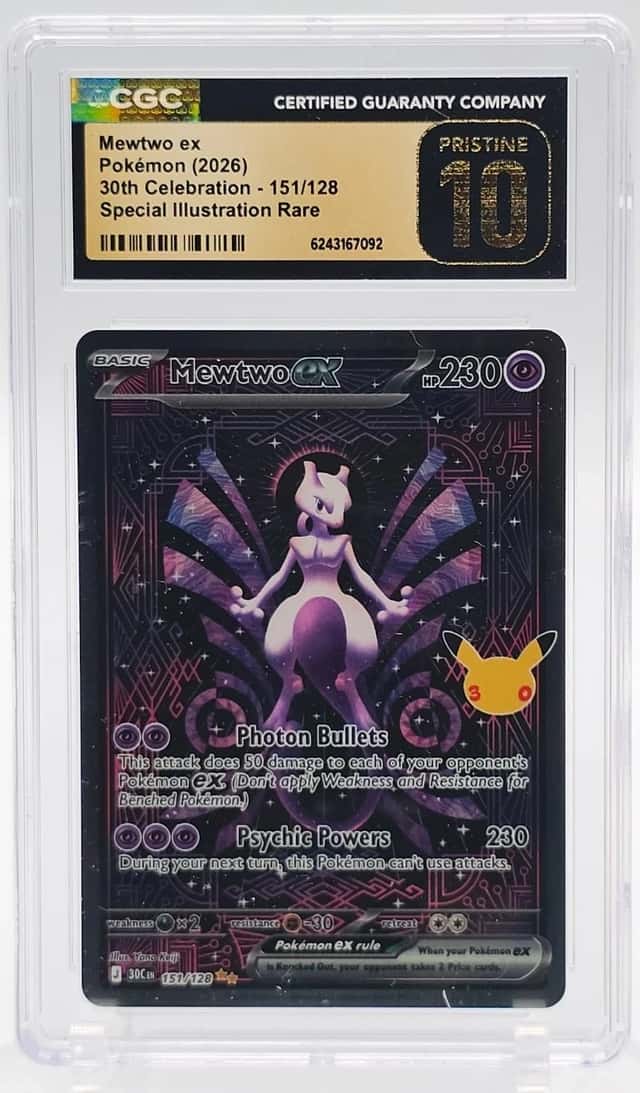 MEWTWO EX POKEMON 30TH CELEB SPECIAL ILLUSTRATION RARE CGC 10 PRISTINE Q7128