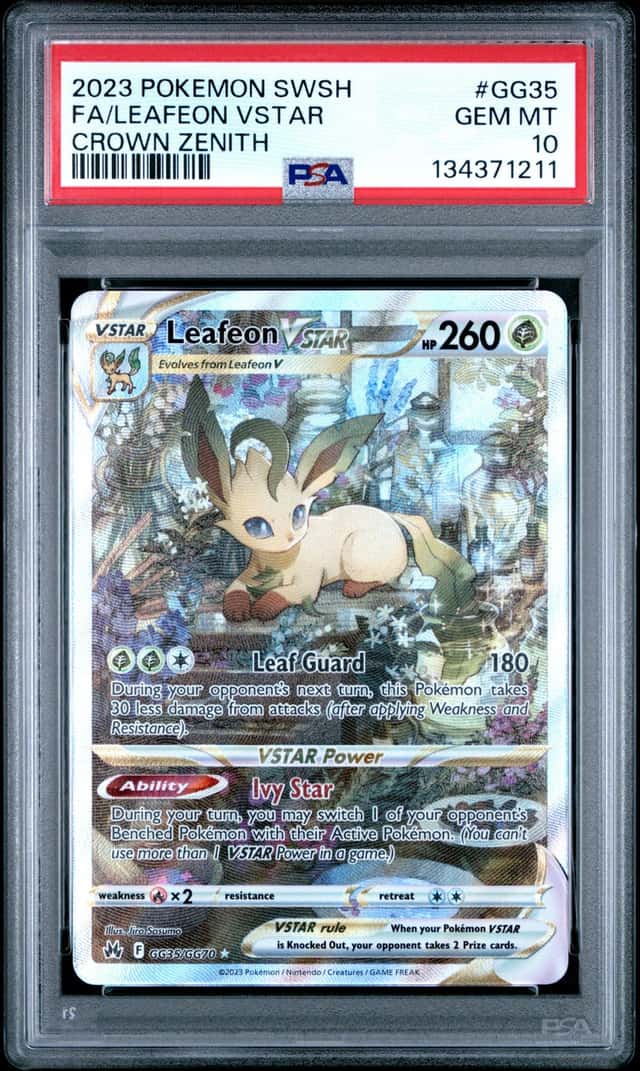 2023 Pokemon SWSH FA LEAFEON VSTAR GG35 Crown Zenith PSA 10 Gem Mint