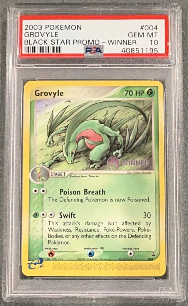 Pokemon Grovyle 004 Black Star Promo WINNER Holo 2003 Pokémon TCG PSA 10
