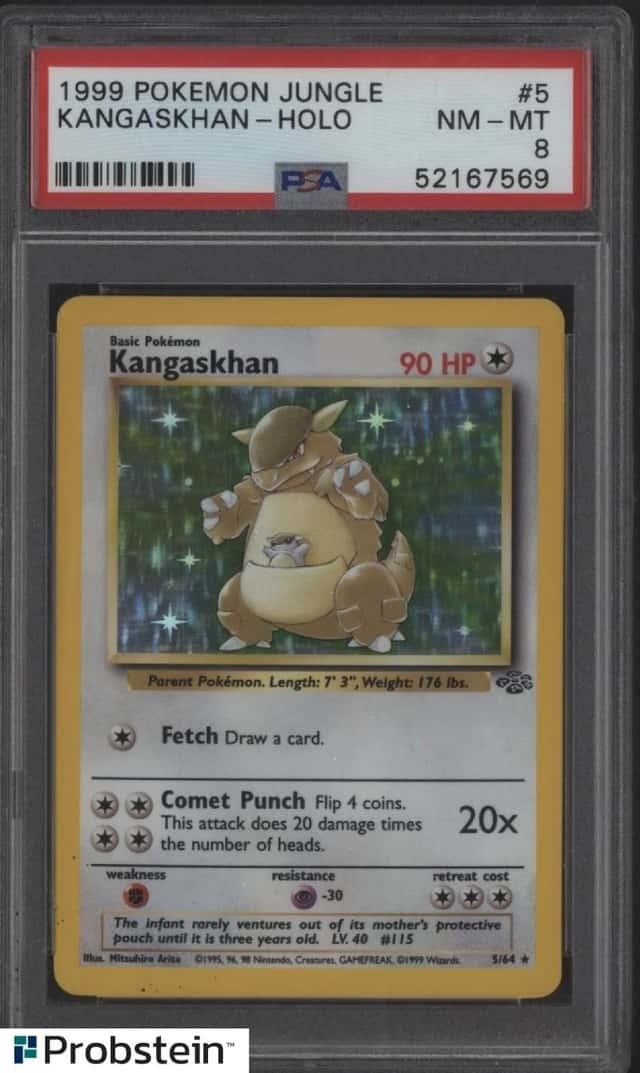 1999 POKEMON JUNGLE #5 KANGASKHAN-HOLO PSA 8 NM-MT