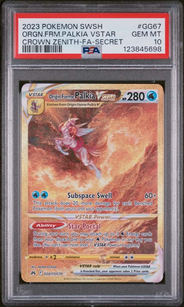 Pokemon Card PSA 10 Origin Forme Palkia VSTAR Crown Zenith GG67/GG70 Slab Crack