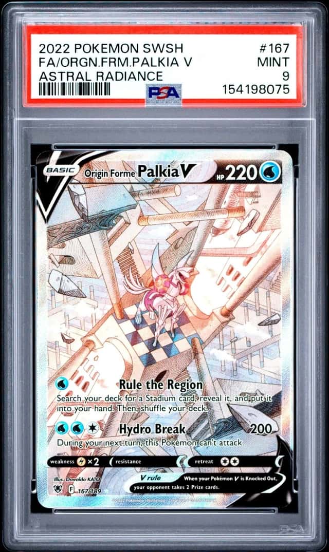 Pokemon Origin Forme Palkia V Astral Radiance Full Alt Art 167/189 PSA 9 Mint