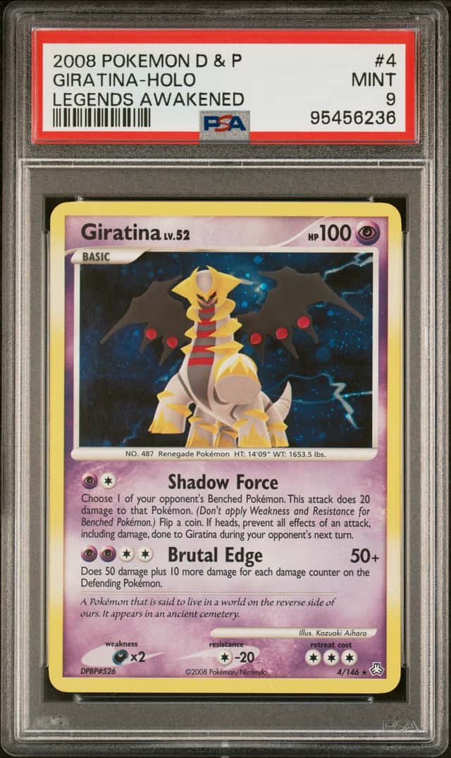 2008 Pokemon Diamond & Pearl Legends Awakened Giratina Holo #4/146 PSA 9