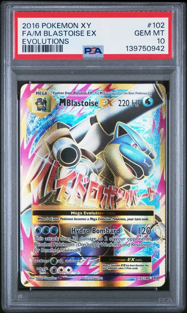 Pokemon M Blastoise EX XY Evolutions Full Art 102/108 PSA 10 Gem Mint