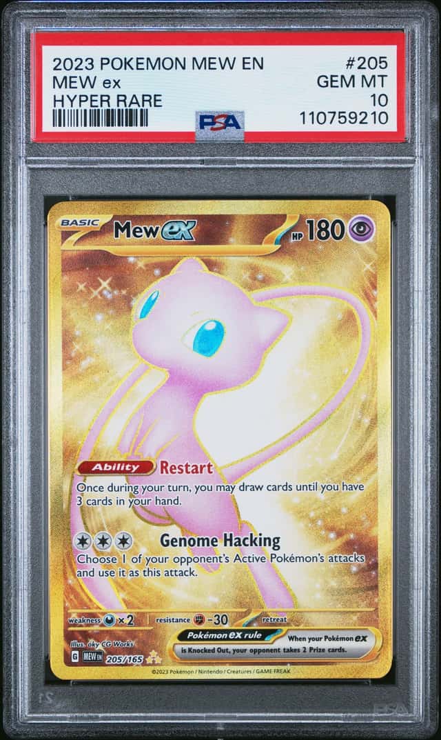 2023 Pokemon SV 151 Mew Ex Hyper Rare Gold #205/165 PSA 10 GEM Mint
