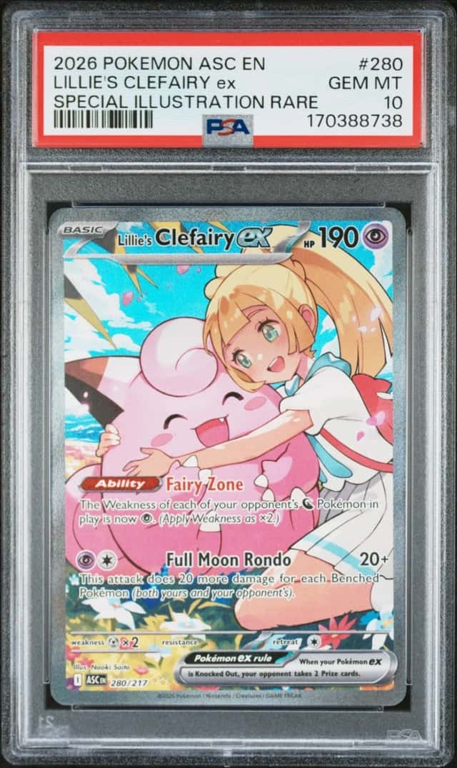 2026 POKEMON ASC SPECIAL ILLUSTRATION RARE #280 LILLIE'S CLEFAIRY EX PSA 10