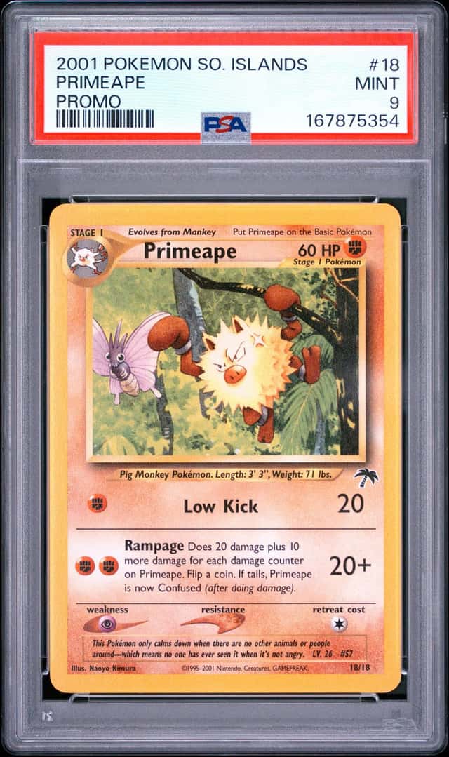 2001 POKEMON SOUTHERN ISLANDS PROMO #18 PRIMEAPE PSA 9