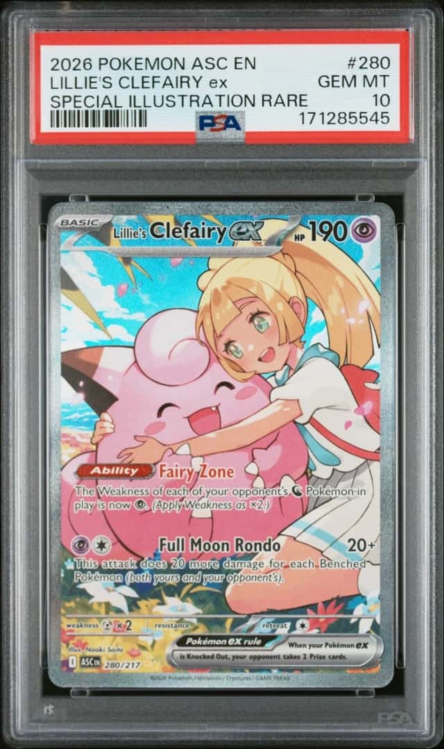 2026 POKEMON ASC SPECIAL ILLUSTRATION RARE #280 LILLIE'S CLEFAIRY EX PSA 10