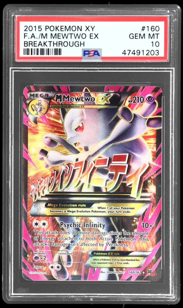 2015 Pokemon XY Breakthrough M Mewtwo Ex #160