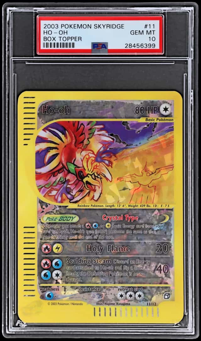 2003 Pokemon Skyridge Jumbo Box Topper Ho-Oh #11