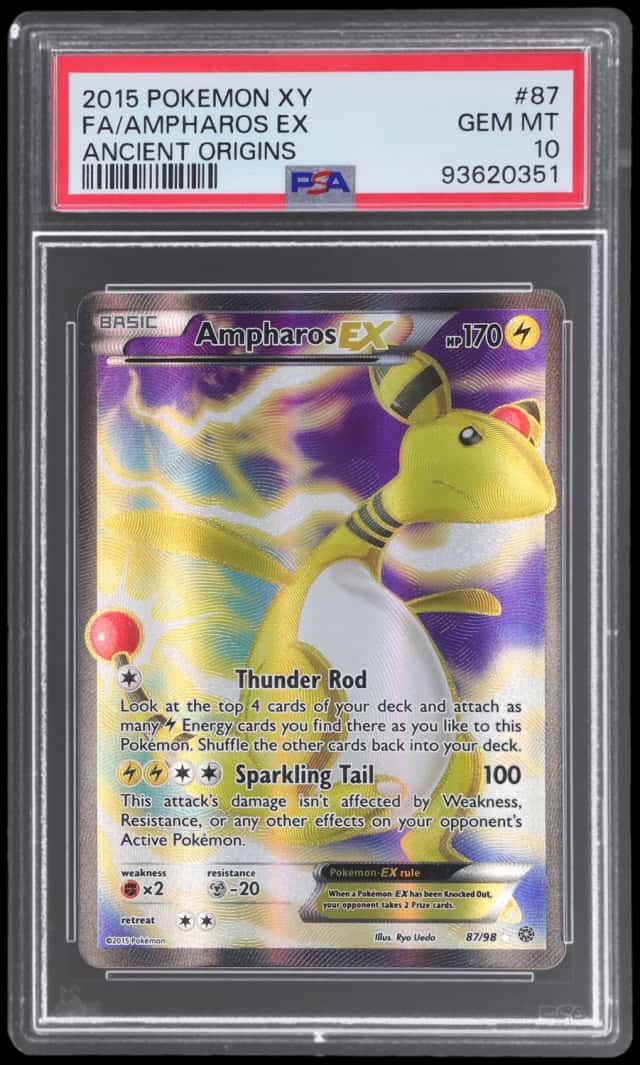 2015 Pokemon XY Ancient Origins Ampharos Ex #87