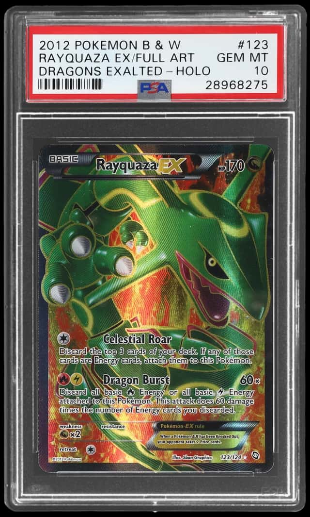 2012 Pokemon Black and White Dragons Exalted Holo Rayquaza Ex #123