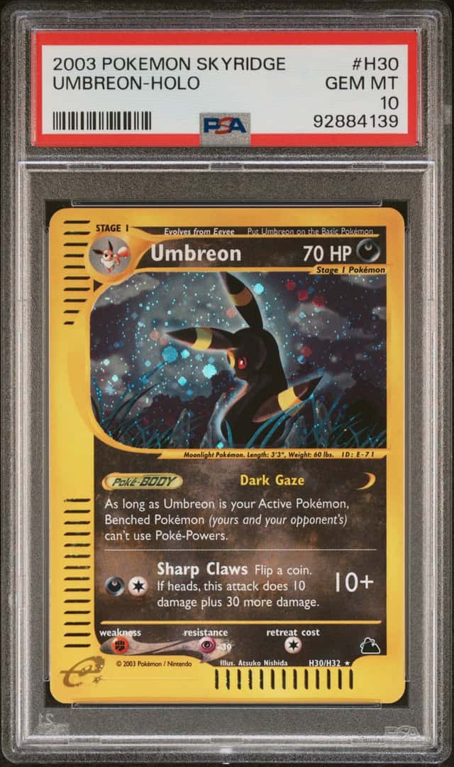 2003 Pokemon Skyridge Holo Umbreon #H30