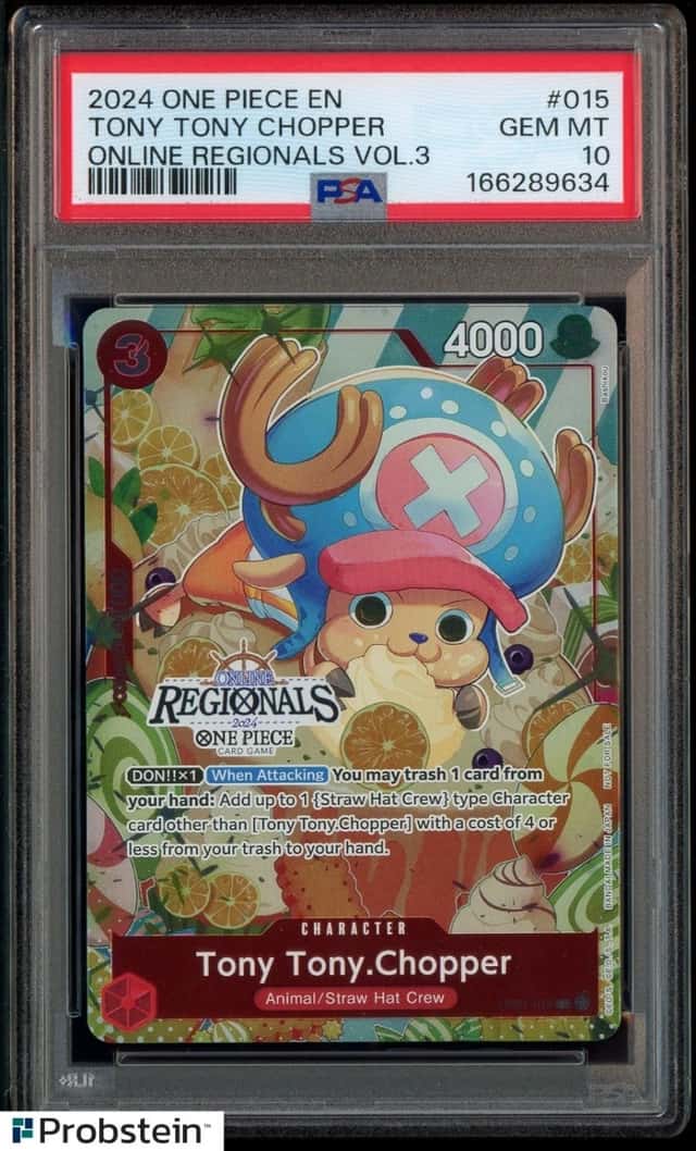 2024 One Piece En Online Regionals Vol.3 #015 Tony Tony Chopper PSA 10
