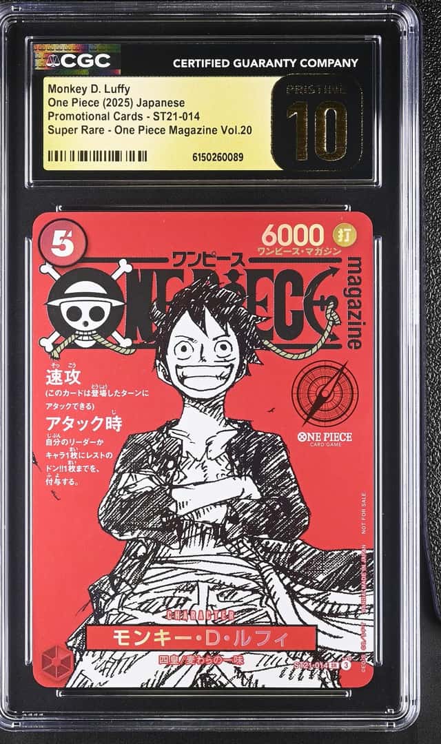 2025 ONE PIECE JP MONKEY D. LUFFY SUPER RARE ST21-014 CGC 10 PRISTINE V PT