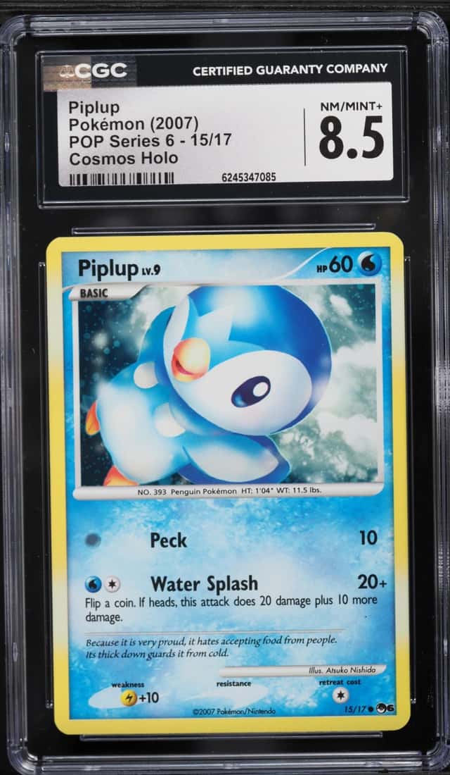 2007 Pokemon POP Series 6 Cosmos Holo Piplup #15 CGC 8.5 NM-MT+