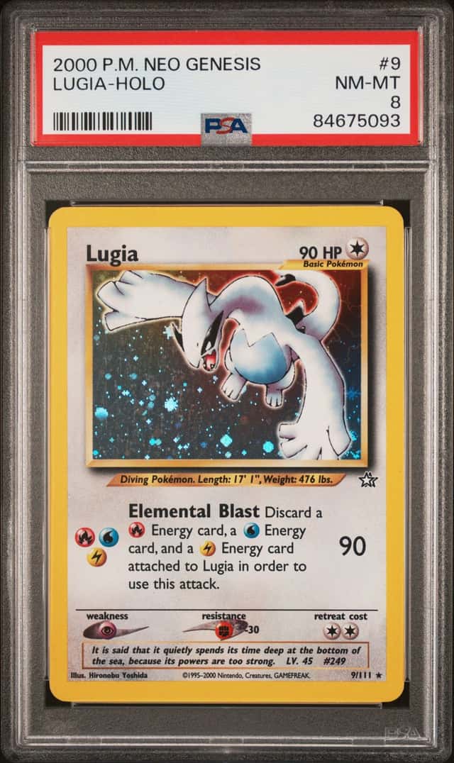 2000 Pokemon Neo Genesis Holo Lugia #9 PSA 8 NM-MT