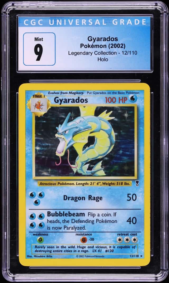 2002 Pokemon Legendary Collection Holo Gyarados #12 CGC 9 MINT