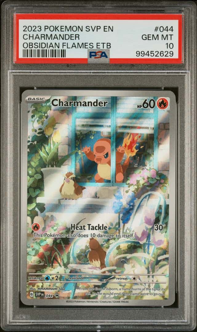 2023 Pokemon SVP EN BSP Obsidian Flames ETB #044 Charmander PSA 10 GEM MINT