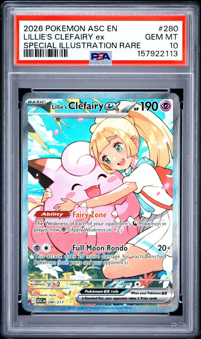 Lillie's Clefairy ex #280 Ascended Heroes SIR 2026 Pokemon PSA 10