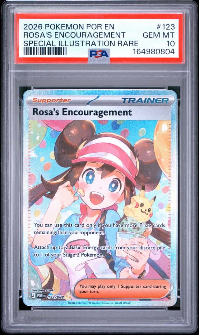 2026 POKEMON PERFECT ORDER SPECIAL ILLUSTRATION RARE ROSA'S ENCOURAGEMENT PSA 10