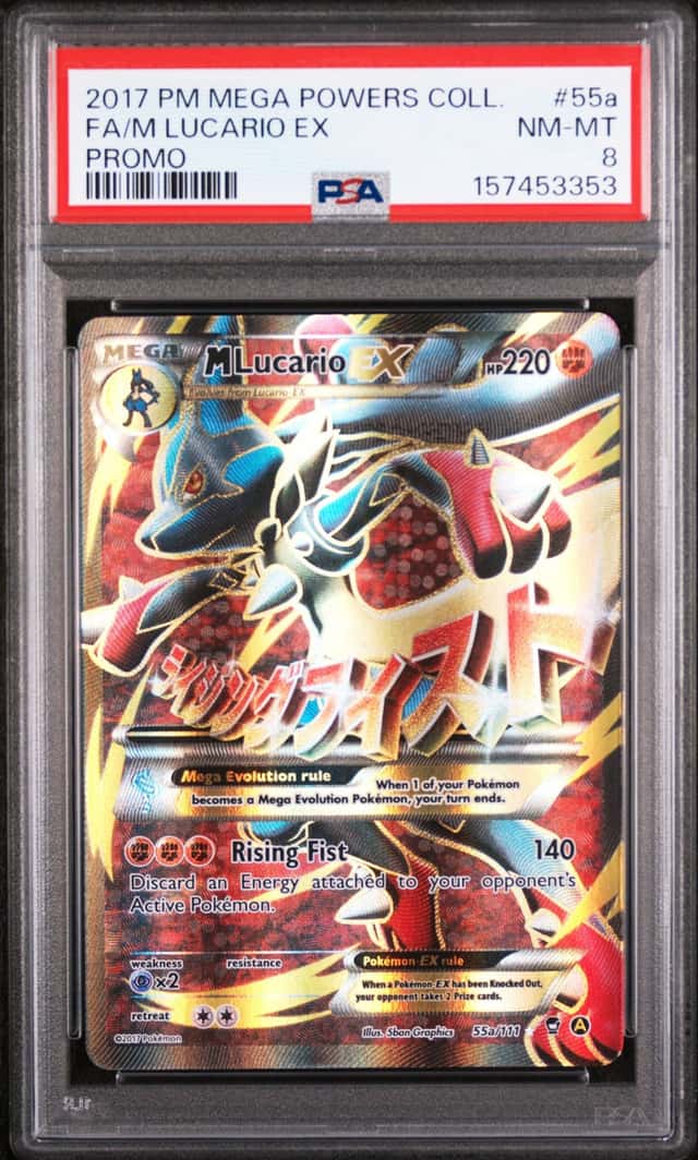 Pokémon TCG M Lucario EX 55a/111 PSA 8 Mint XY Furious