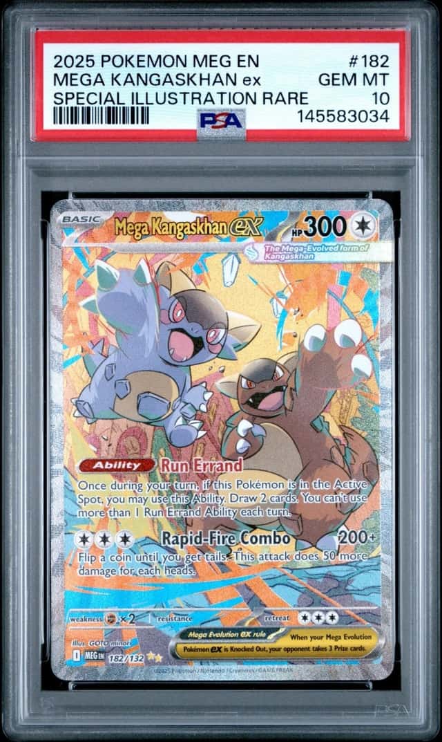 2025 POKEMON MEGA EVOLUTION SPECIAL ILLUSTRATION RARE MEGA KANGASKHAN EX PSA 10