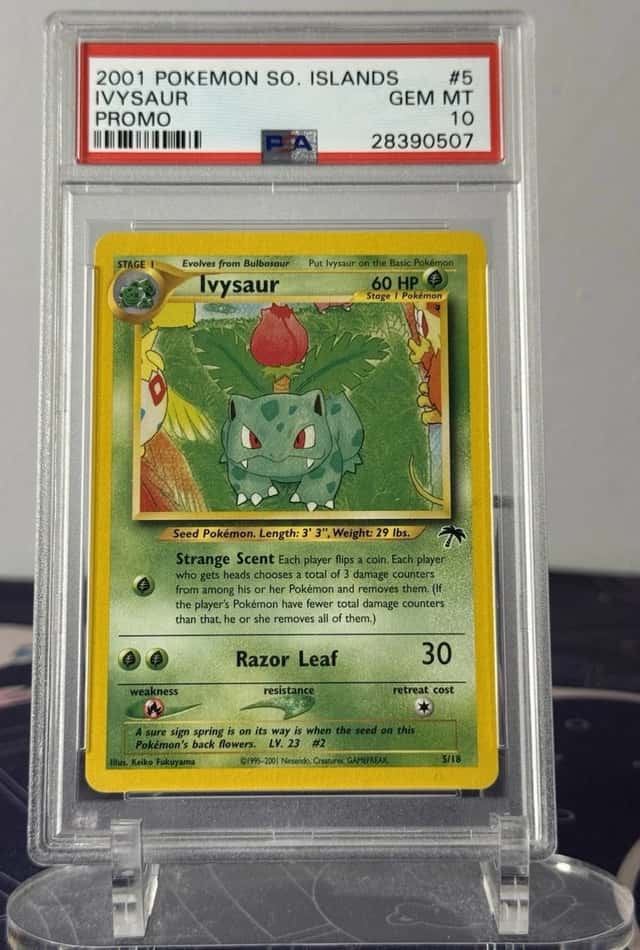 Pokemon TCG Southern Islands Ivysaur Promo 5/18 English 2001 PSA 10