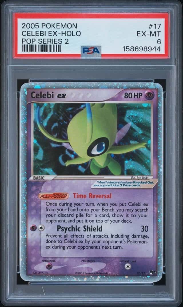 2005 POKEMON POP SERIES 2 #17 CELEBI EX-HOLO PSA 6