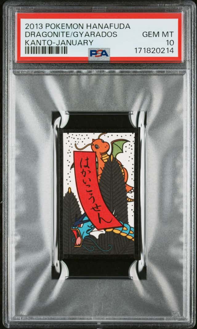 2013 Pokemon Hanafuda Kanto January Dragonite Gyarados PSA 10 GEM MINT