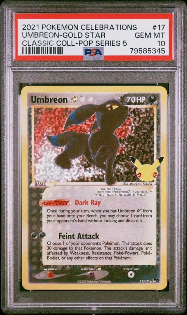 PSA 10 - Umbreon Gold Star 17/17 2021 Pokemon Celebrations Pop Series 5 - 4