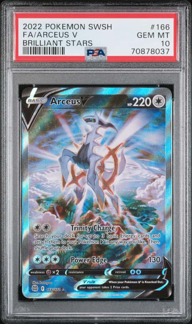 Pokemon TCG Arceus V 166/172 Brilliant Stars Full Art Holo PSA 10