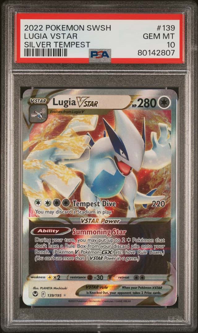 2022 Pokemon Sword & Shield #139 Lugia Vstar Silver Tempest PSA 10 GEM MT